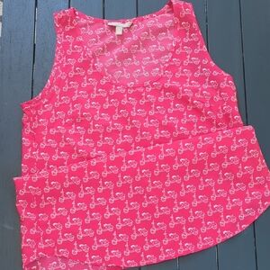 Banana Republic Pink Patterned Tank Top